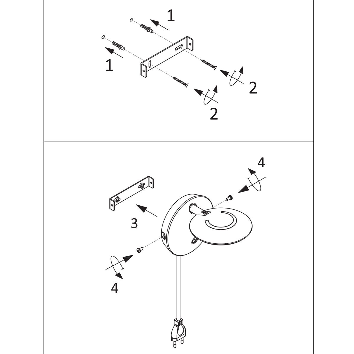 Applique LED avec lumière chaude et blanche Steinhauer Zenith LED – Image 8