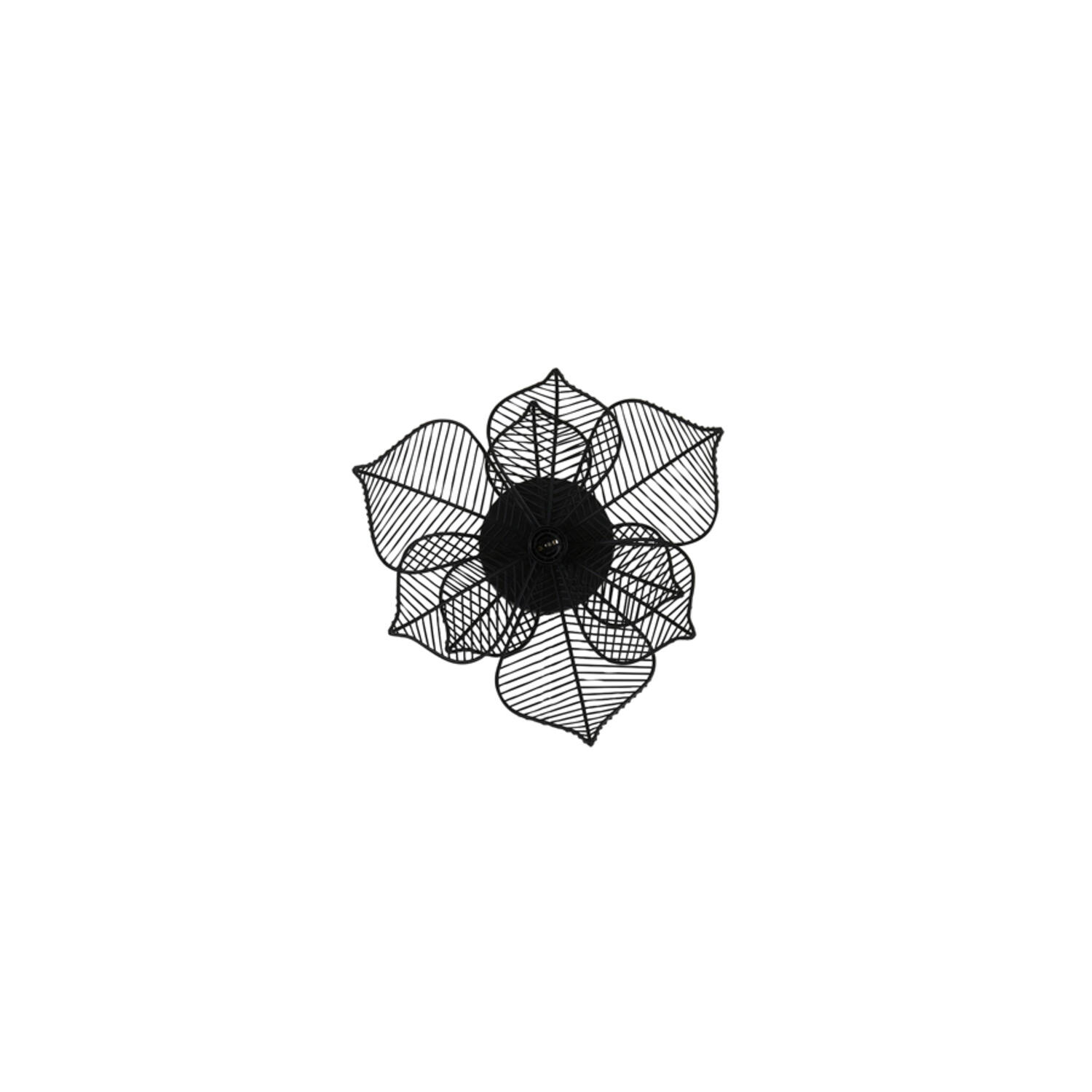 Applique murale rustique noire avec motif floral Light & Living Pavas – Image 2