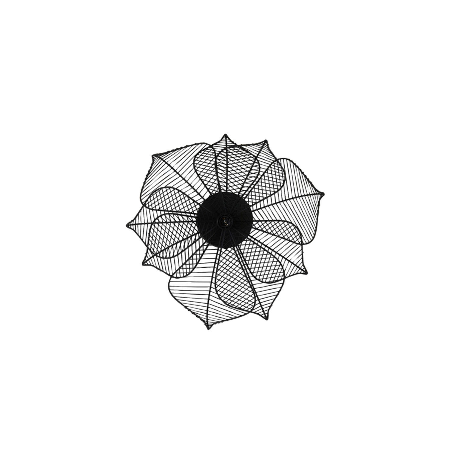 Applique murale rustique noire en forme de fleur métallique Light & Living Pavas – Image 2