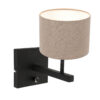 applique-noire-abat-jour-beige-steinhauer-stang-8172zw