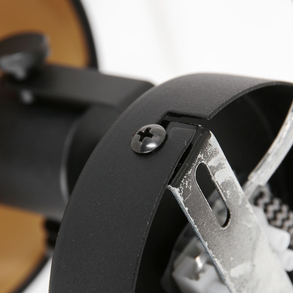 Spot noir réglable avec abat-jour en tissu Mexlite Ornoir – Image 13