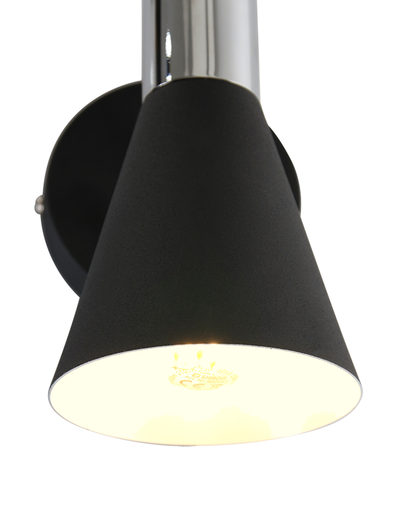 Applique noire avec éclairage supérieur et inférieur Anne Lighting Fastlåst – Image 4