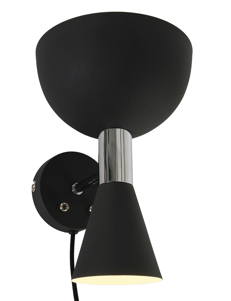 applique-noire-avec-eclairage-superieur-et-inferieur-anne-lighting-fastlåst-2571zw