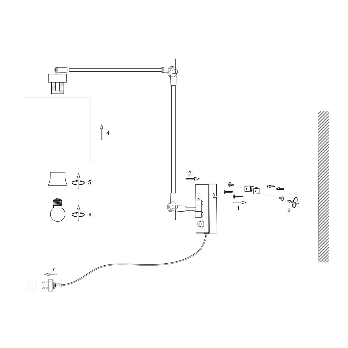 Applique orientable à abat-jour métallique Steinhauer Prestige chic acier et argent – Image 8