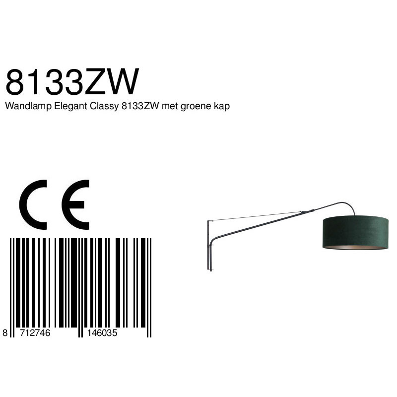 Applique orientable chic Steinhauer Elegant Classy noir et vert – Image 8