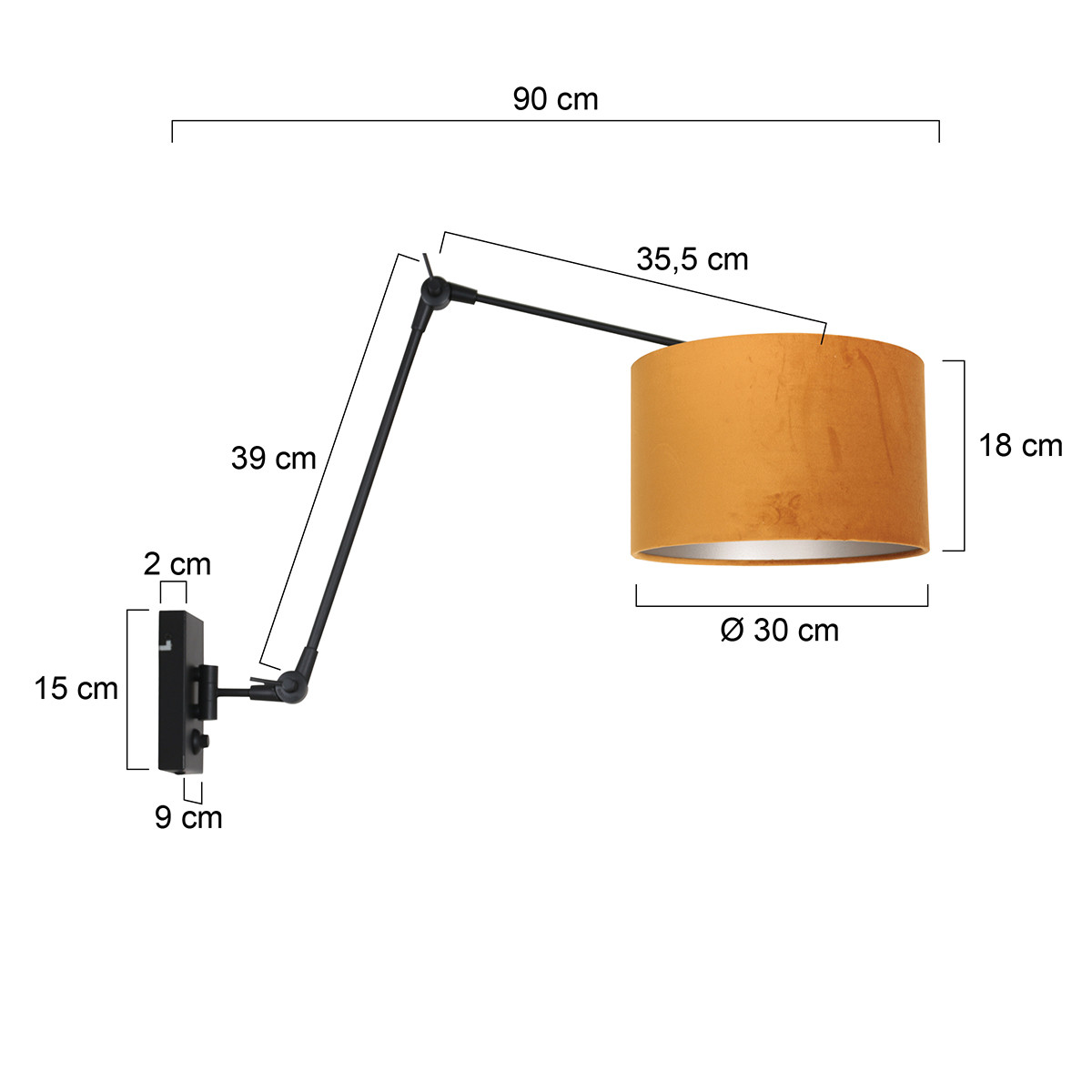 Applique orientable dimmable rouille Steinhauer Prestige chic opaque et noir – Image 6
