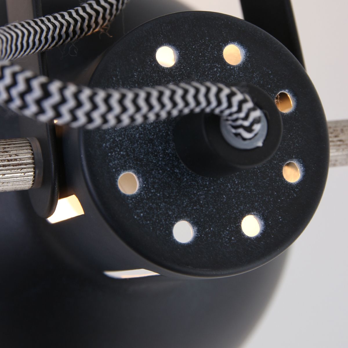 Applique murale ronde rétro noire bras flexible Mexlite Cera – Image 10