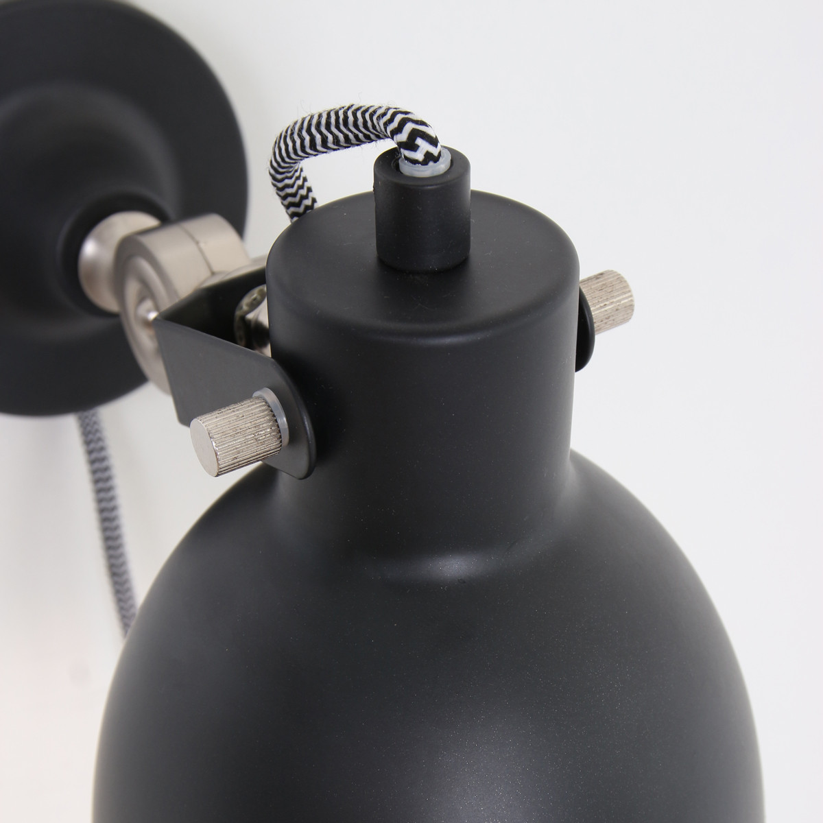 Applique murale ronde rétro noire bras flexible Mexlite Cera – Image 5