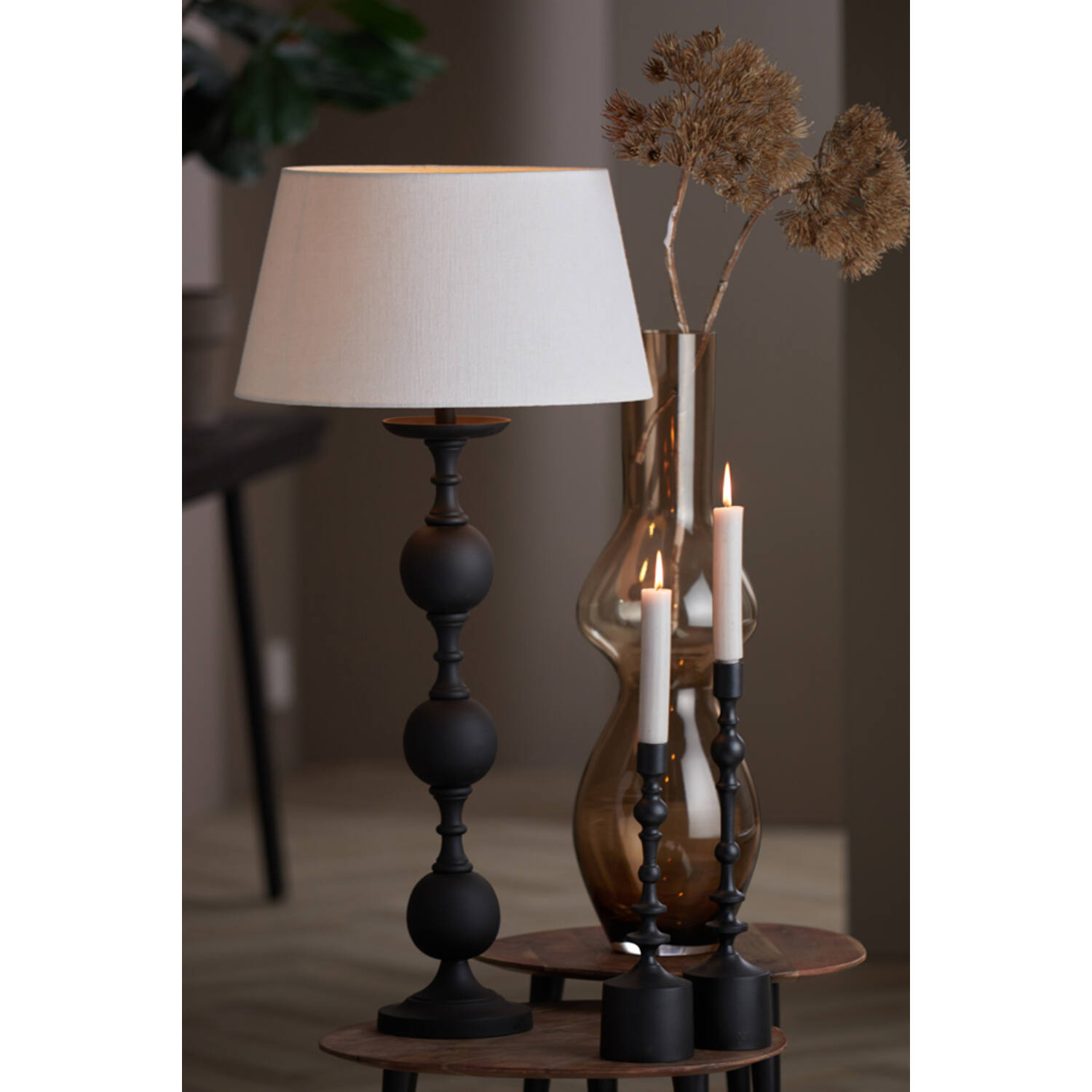 Base de lampe noire moderne Light & Living Lesane – Image 3