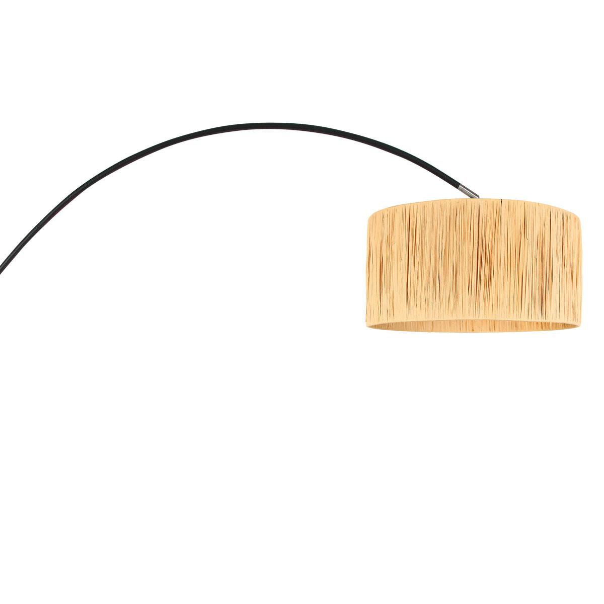 Lampadaire arc noir avec abat-jour naturel Mexlite Solva – Image 10