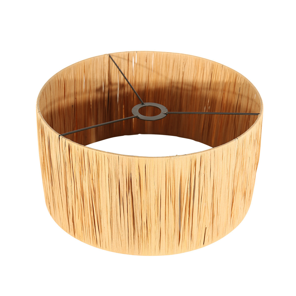 Lampadaire arc noir avec abat-jour naturel Mexlite Solva – Image 5