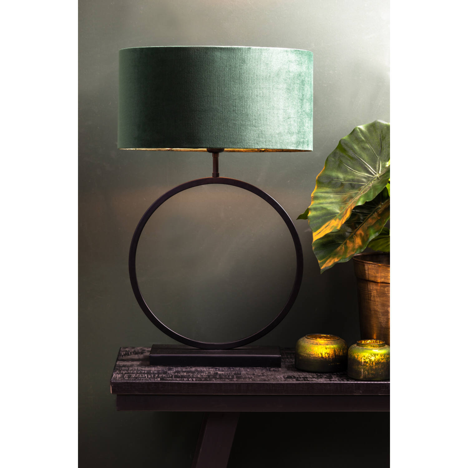 Base de lampe ronde noire Light & Living Liva – Image 3