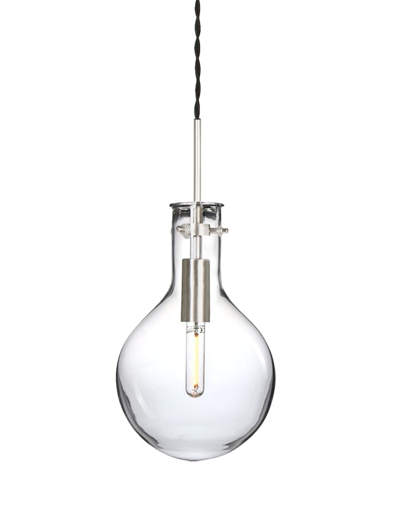 Cette suspension à trois lampes ampoules en verre Steinhauer Elegance LED acier – Image 4