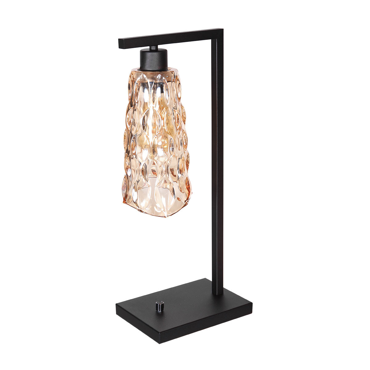 Chic Lampe de Table en Verre Ambre Steinhauer Vidrio noir – Image 10
