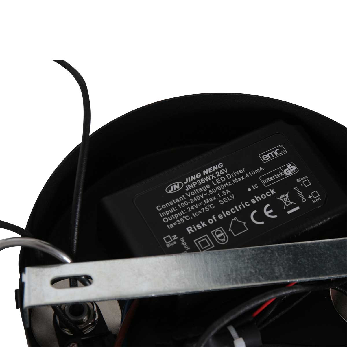 Élégante lampe LED Steinhauer Turound verre fumé et noir – Image 16