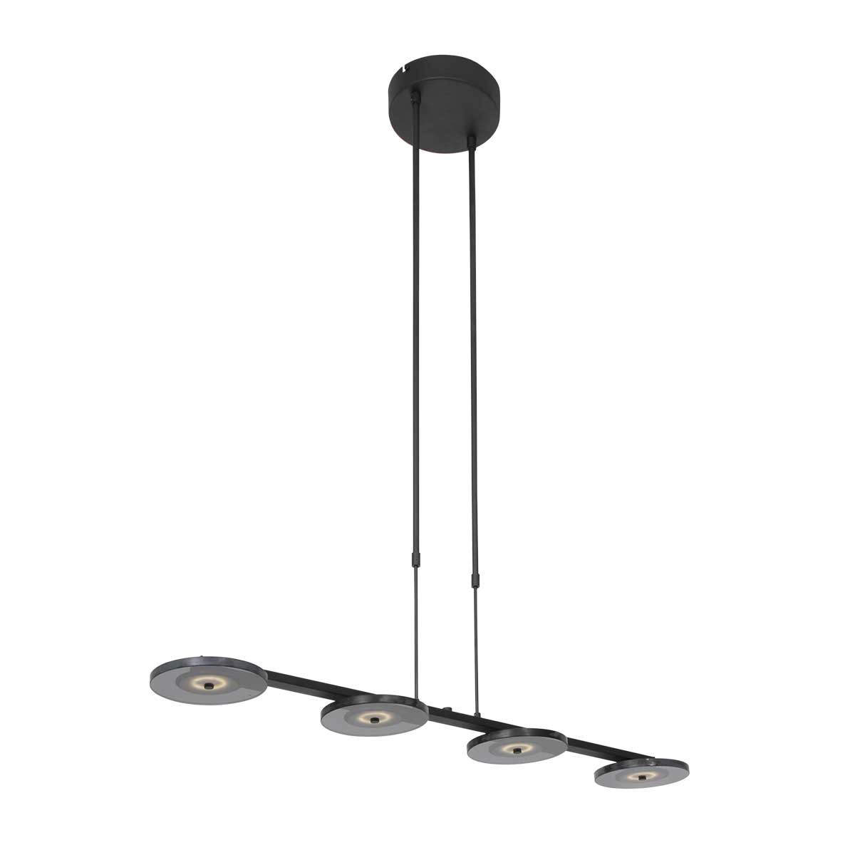 Élégante lampe LED Steinhauer Turound verre fumé et noir – Image 2