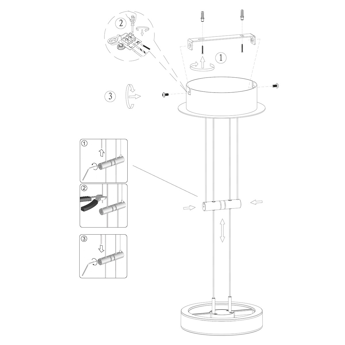 Elégante suspension en acier Steinhauer Piola métal – Image 9