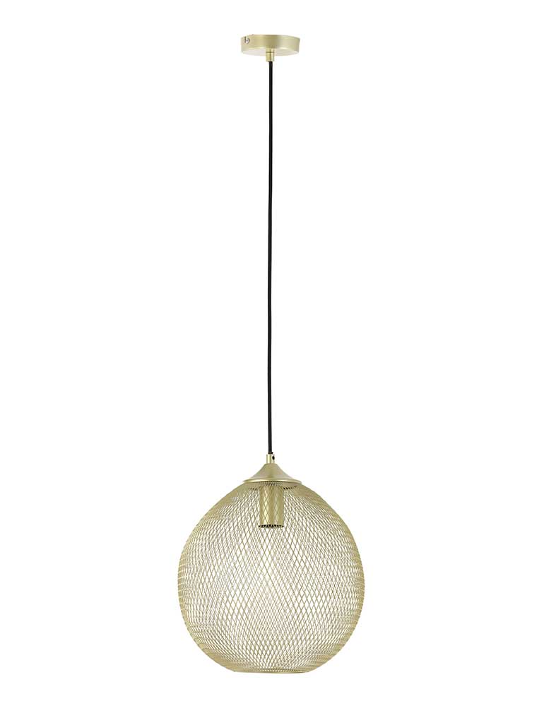 Grand suspension effet grillage Light & Living Moroc doré – Image 2