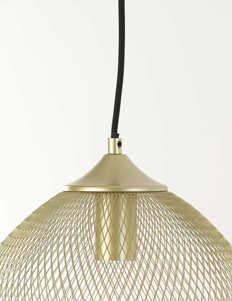 Grand suspension effet grillage Light & Living Moroc doré – Image 4