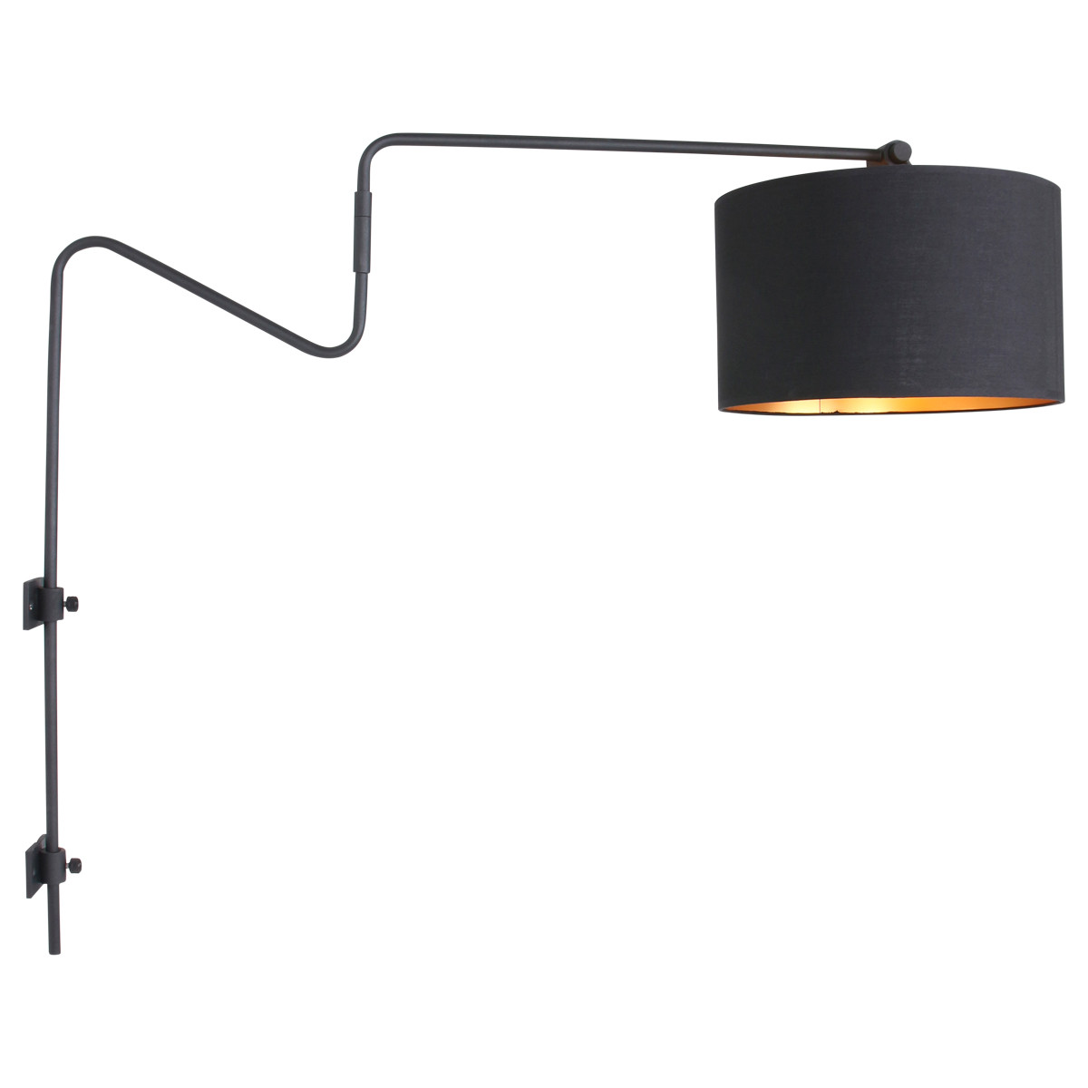 Grande applique avec abat-jour noir et doré Anne Lighting Linstrøm – Image 2