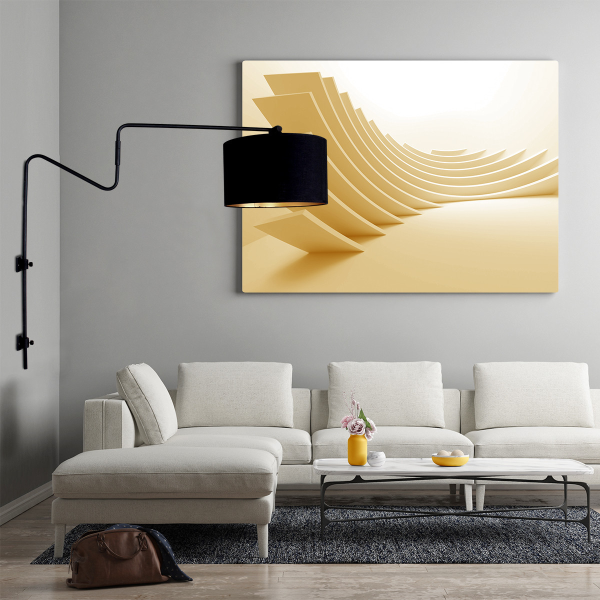 Grande applique avec abat-jour noir et doré Anne Lighting Linstrøm – Image 3