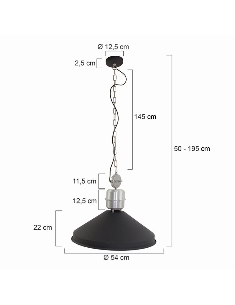 Grande suspension noire Anne Zappa – Image 7