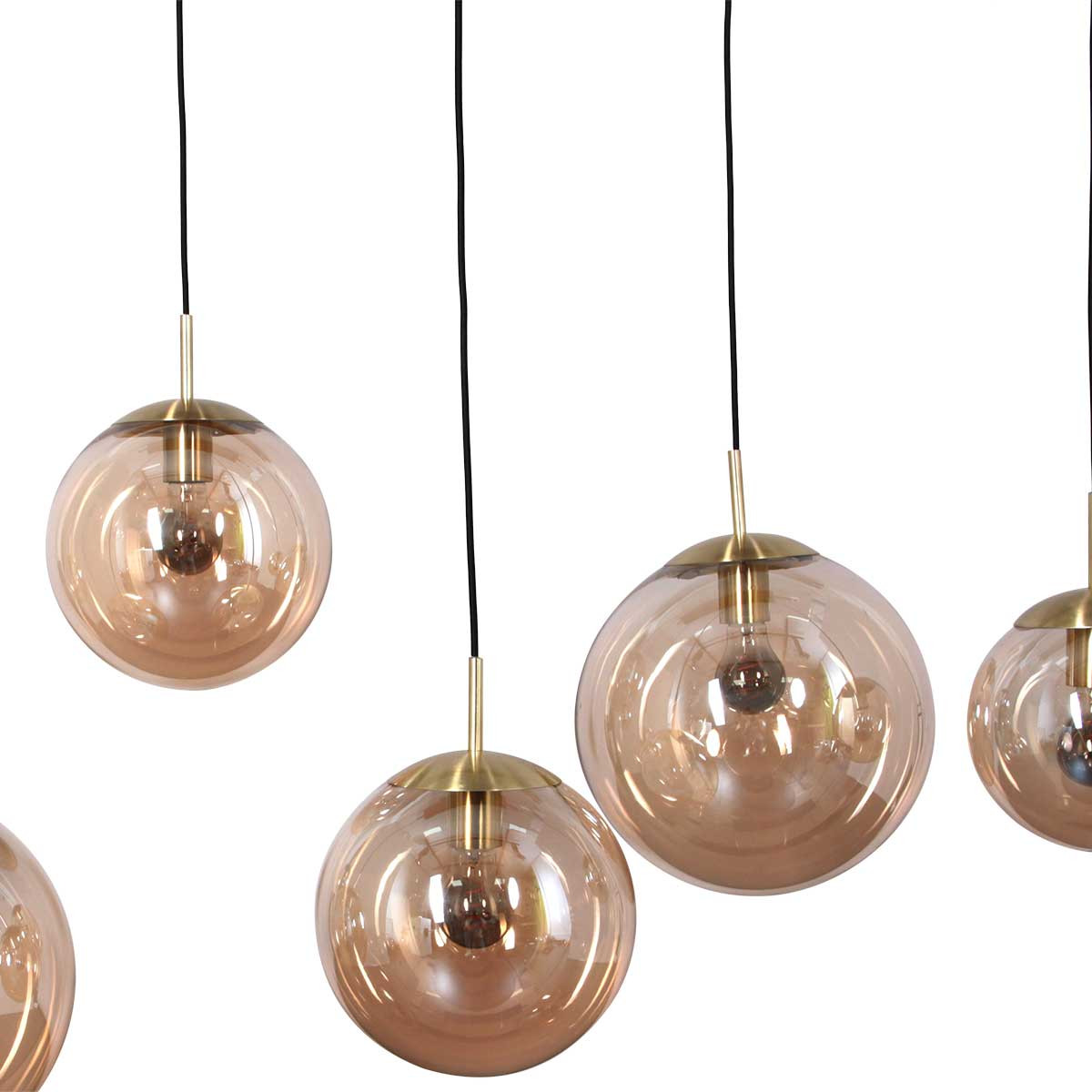 Suspension classique en verre couleur ambre Steinhauer Bollique – Image 11