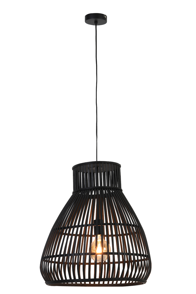 Suspension rustique noire en bois Light & Living Timaka – Image 5