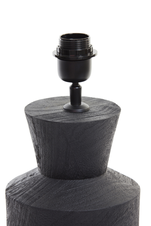 Base de lampe en bois noir moderne Light & Living Gregor – Image 4