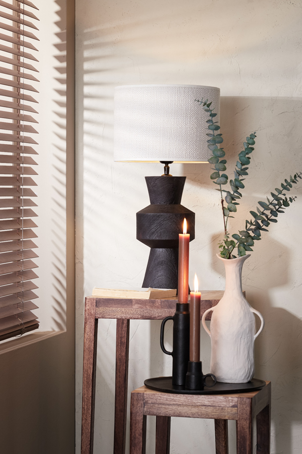 Base de lampe en bois noir moderne Light & Living Gregor – Image 6