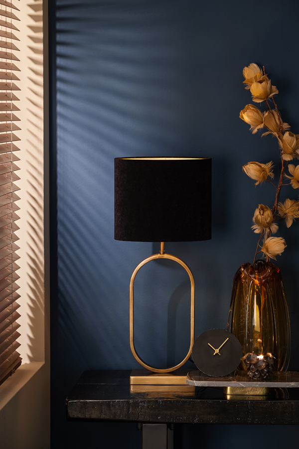 Base de lampe design ovale en bronze Light & Living Jamiri