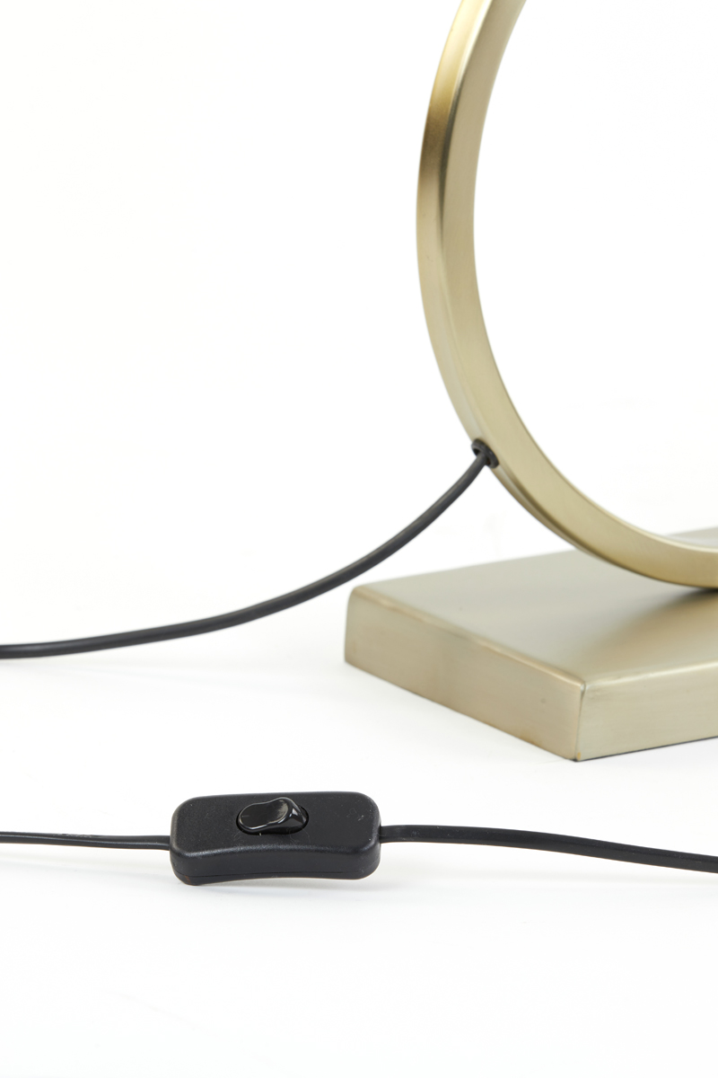 Base de lampe ronde dorée moderne Light & Living Liva – Image 9