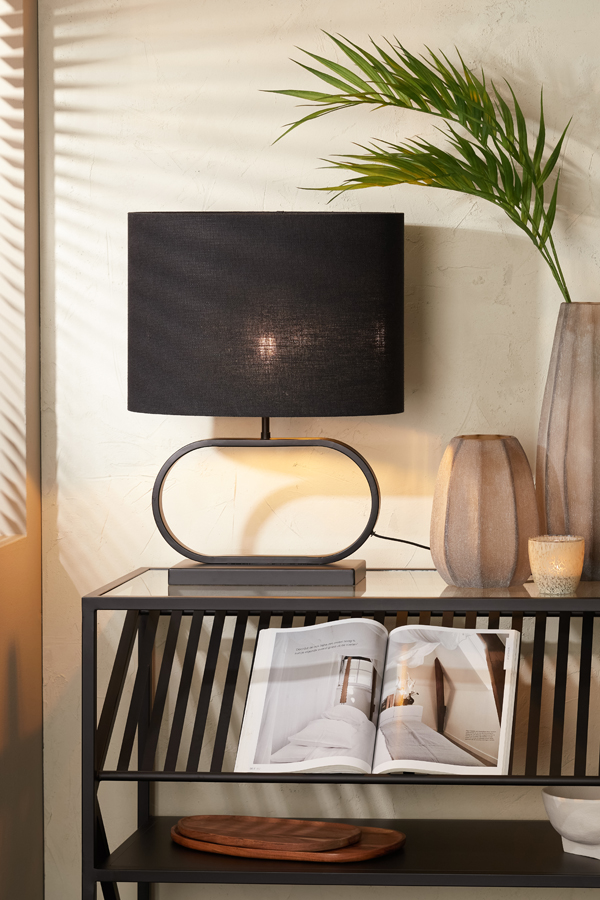 Base de lampe design ovale noire Light & Living Jamiro – Image 7