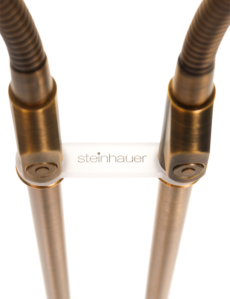 Lampadaire à deux lumières Steinhauer Zenith en bronze – Image 11