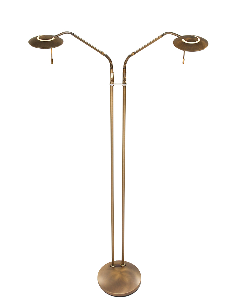 Lampadaire à deux lumières Steinhauer Zenith en bronze – Image 2
