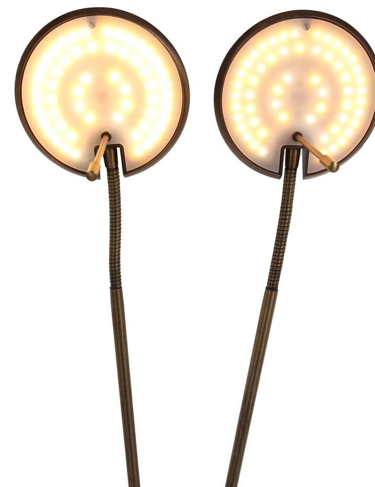 Lampadaire à deux lumières Steinhauer Zenith en bronze – Image 3