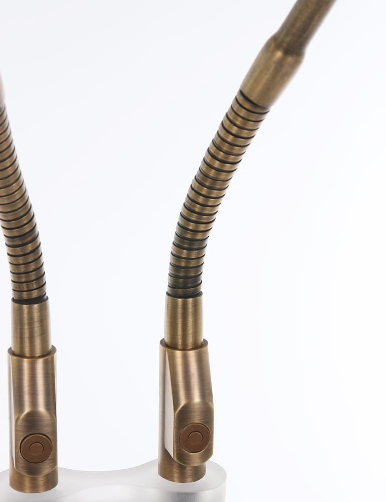 Lampadaire à deux lumières Steinhauer Zenith en bronze – Image 9