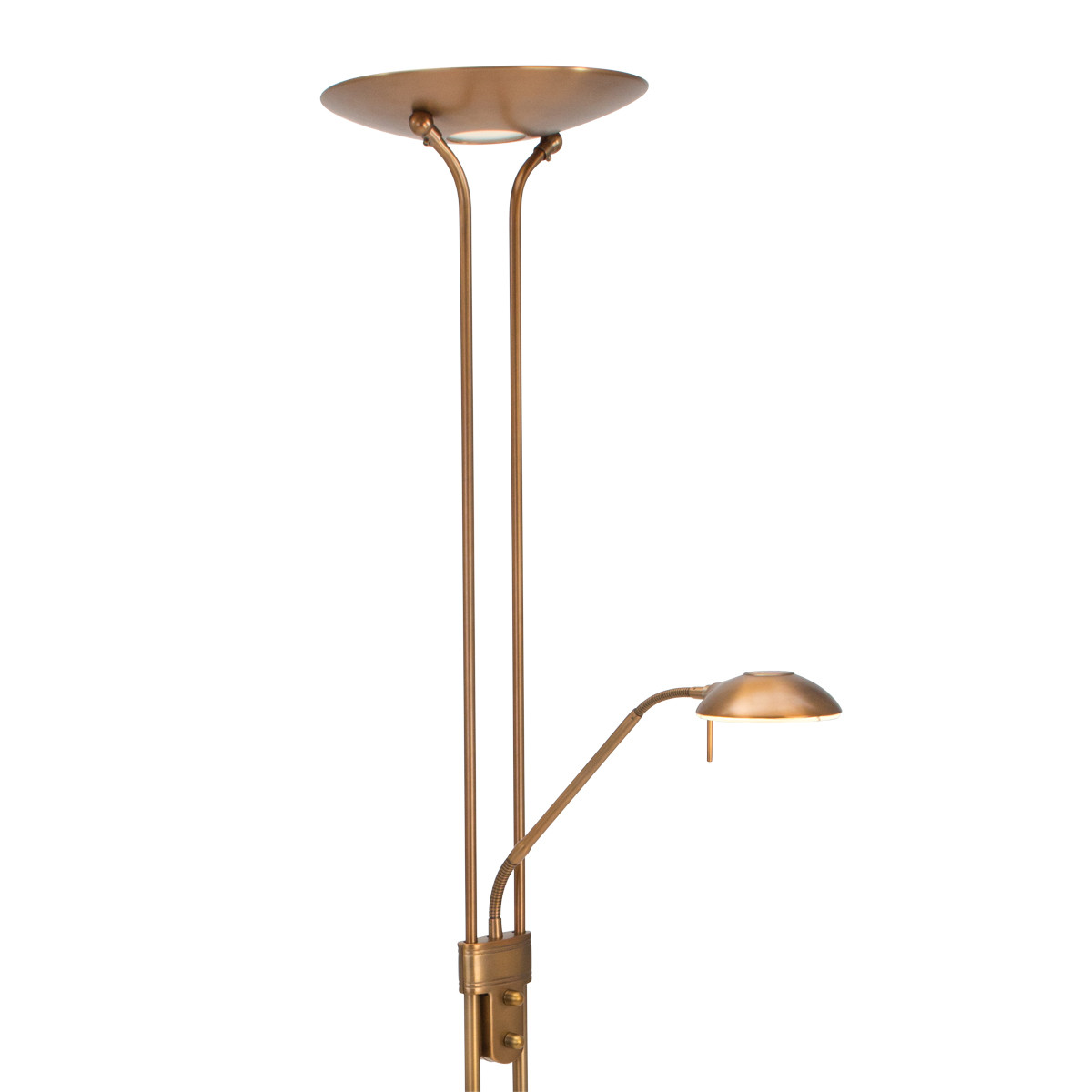 Lampadaire classique bronze bras de lecture réglable Mexlite Biron – Image 2