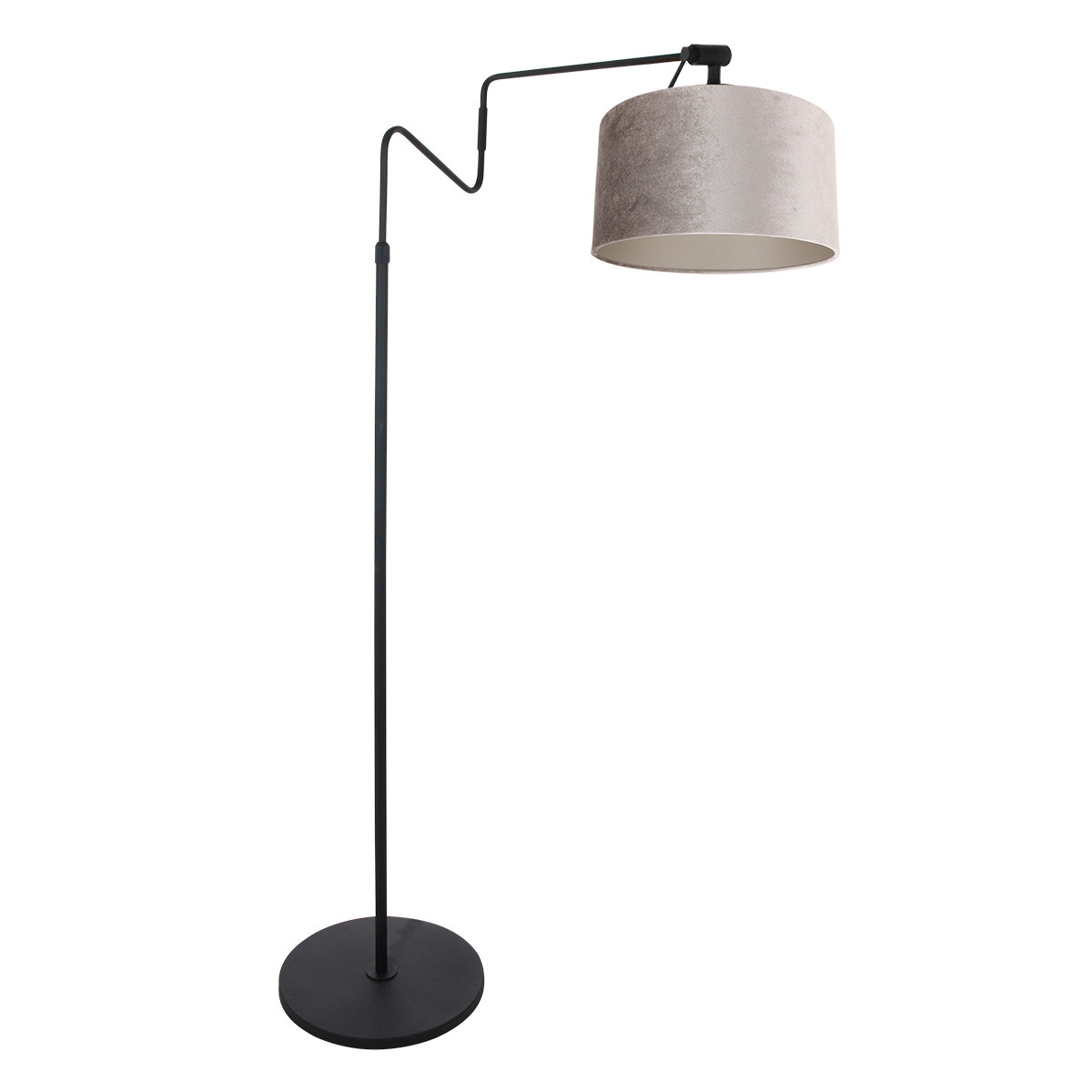 lampadaire-a-reflets-cuivres-steinhauer-linstrøm-argent-et-noir-3731zw