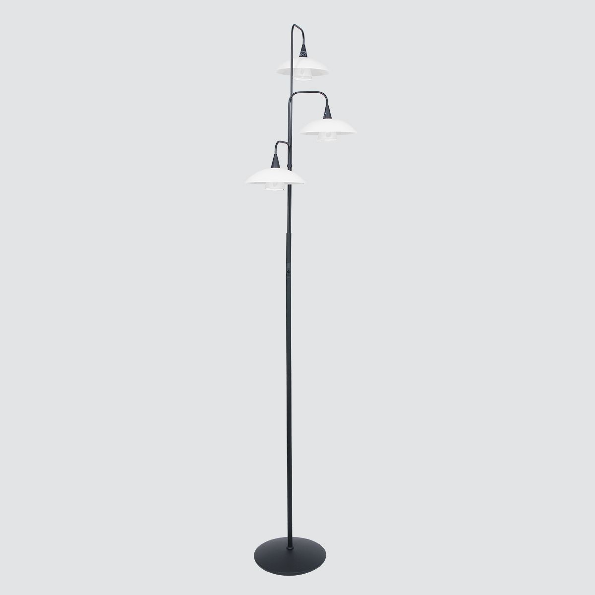 Lampadaire à trois spots en soucoupe Tallerken Steinhauer noir et blanc – Image 14