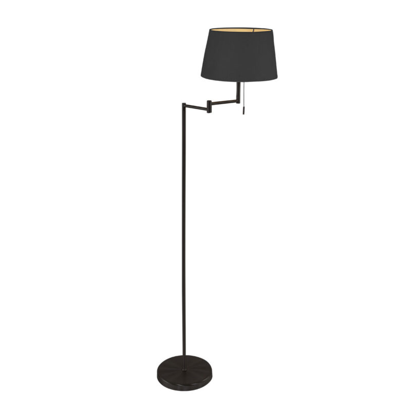 lampadaire-abat-jour-design-noir -mexlite-bella-noir-5894zw