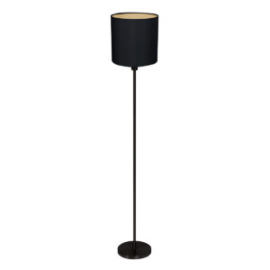 lampadaire-abat-jour-droit-noir-socle-arrondi -mexlite-noor-opaque-et-noir-1564zw