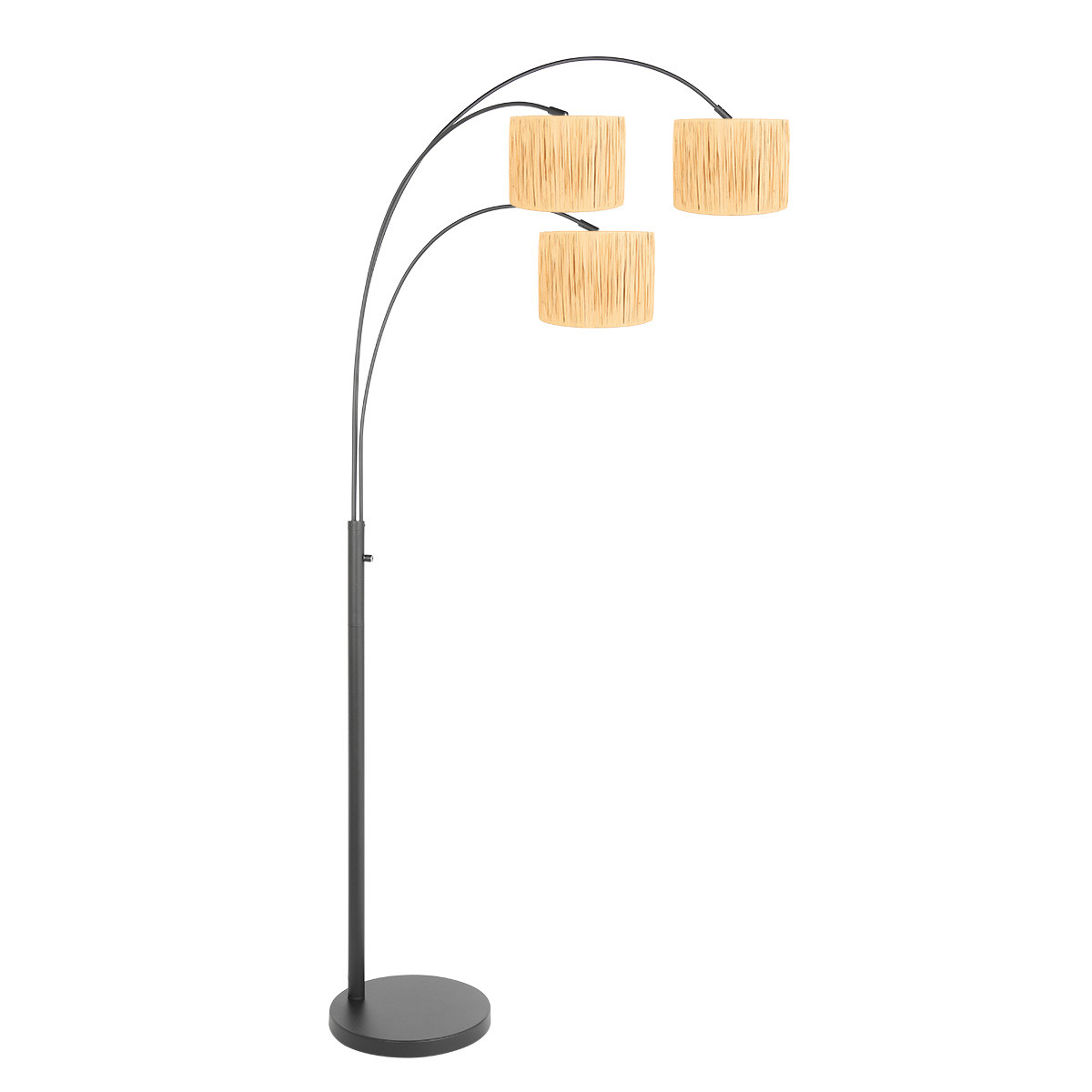 lampadaire-arc-noir-avec-abat-jours-en-bois-steinhauer-sparkled-light-3830zw
