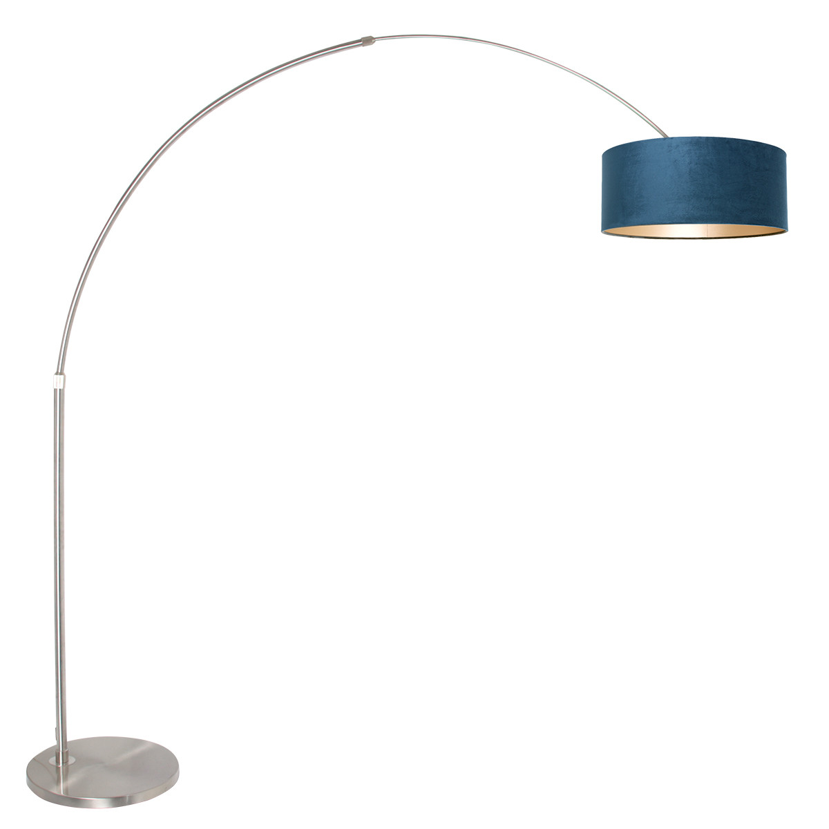 Lampadaire arrondi avec abat-jour bleu Steinhauer Sparkled light transparent – Image 2