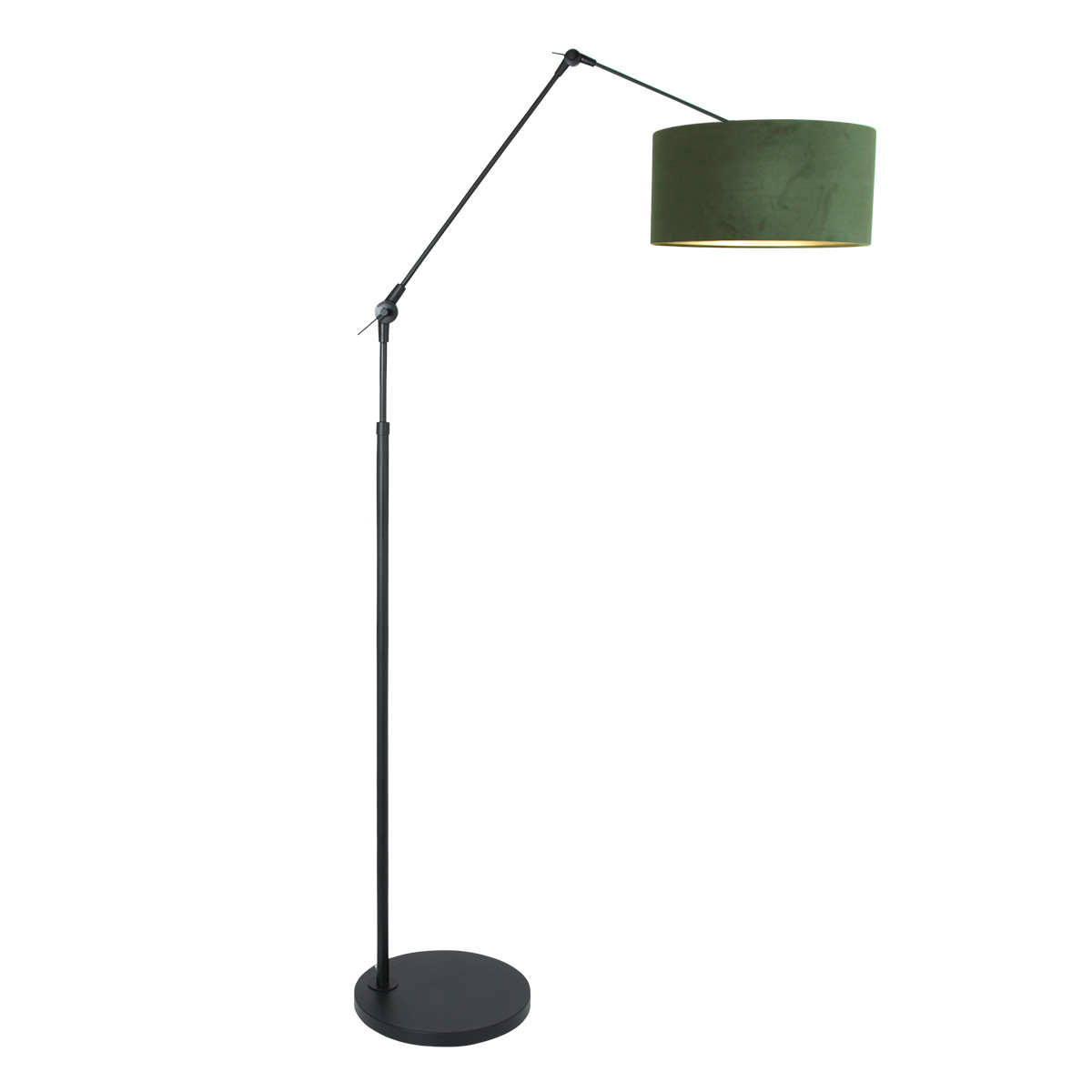 Lampadaire articulé abat-jour vert Steinhauer Prestige Chic noir – Image 2