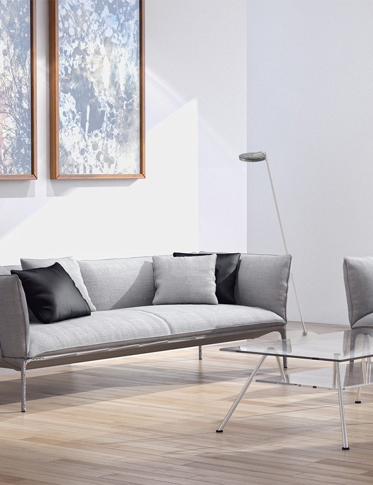 Lampadaire au design minimaliste Steinhauer Turound acier – Image 3