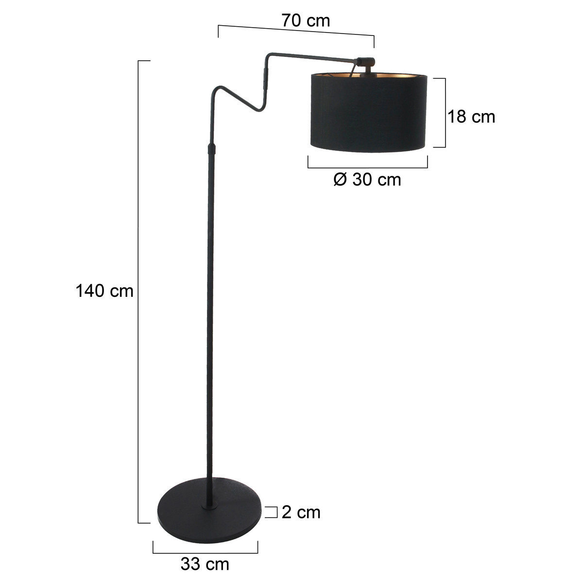 Lampadaire avec abat-jour Anne Lighting Linstrøm noir – Image 8