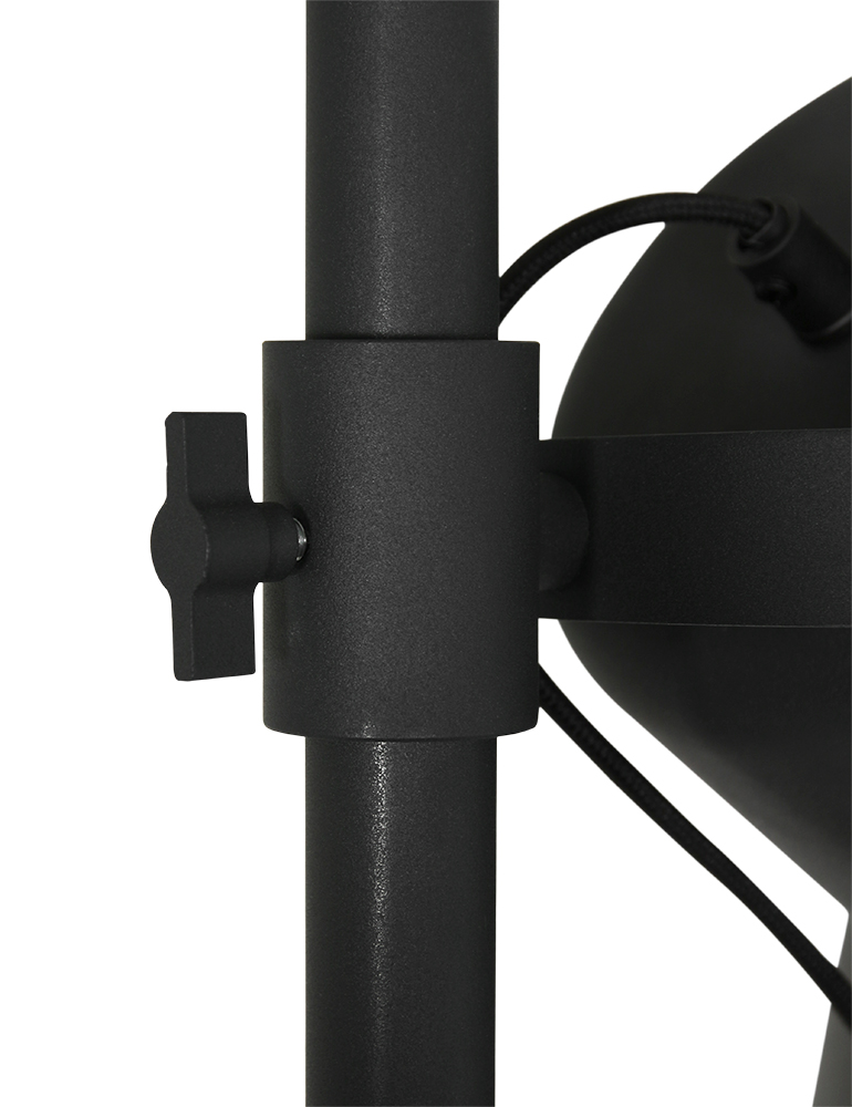 Lampadaire avec grand abat-jour Mexlite Evy noir et or – Image 3