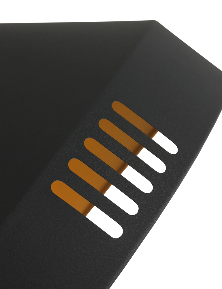 Lampadaire avec grand abat-jour Mexlite Evy noir et or – Image 7