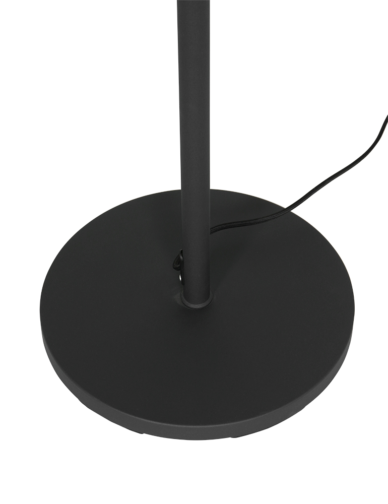 Lampadaire avec grand abat-jour Mexlite Evy noir et or – Image 8